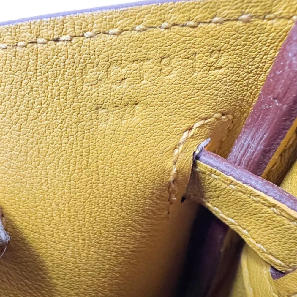 Authentic Hermes Birkin 25 Jaune Ambre Swift Gold Hardware - Picture 9 of 10